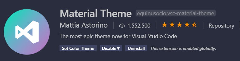 material theme