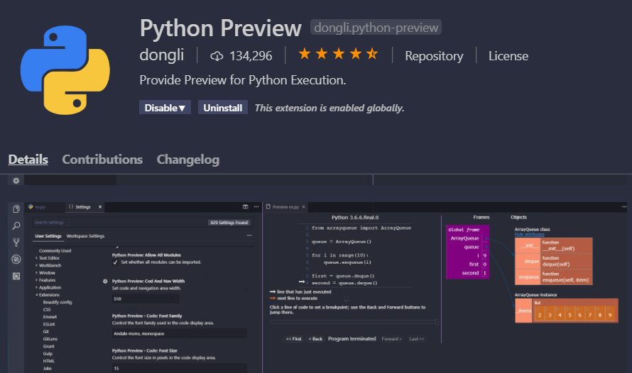 python preview